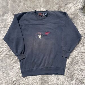 Cradle Golf Vintage Dark Blue Men's Crewneck Sweater
